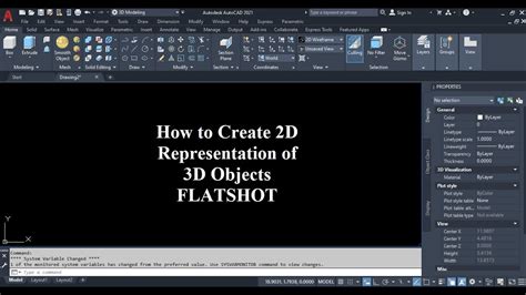 How To Convert 3d To 2d In Autocad Flatshot Youtube