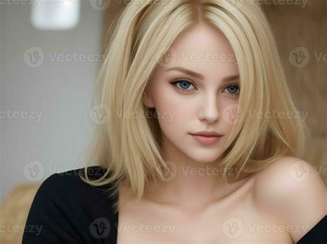 Image Of Attractive Young Blonde Caucasian Woman Ai Generated 28672136