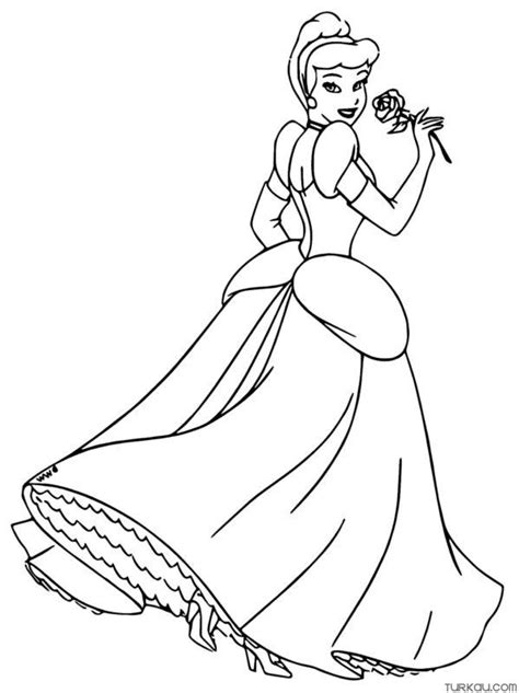 Cinderella Coloring Page Turkau