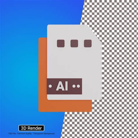 Ilustraci N D Del Icono De Formato De Archivo Ai Archivo Psd Premium