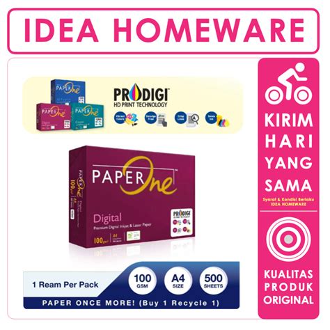 Jual Kertas Fotocopy Print Hvs Paperone Digital Copies All Purpose A