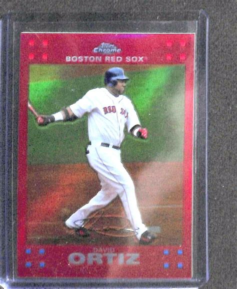 2007 Topps Chrome Red Refractor 136 David Ortiz No 58 Of 99 EBay