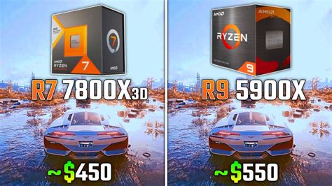 Ryzen 7 7800x3d Vs Ryzen 9 5900x Test In 6 Games Youtube