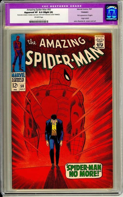 AMAZING SPIDER MAN 50 CGC 8 0 VF RESTORED Amazing Spider Spiderman