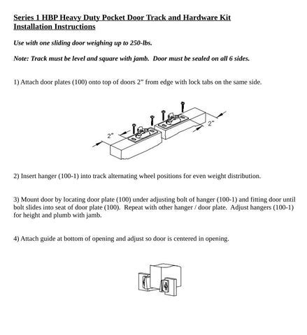 Installation Instructions for Series 1 HD Pocket Door Track and ...