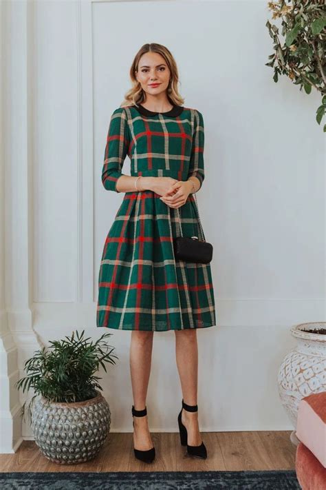 Noel Plaid Dress Christmas Dress Women Christmas Outfits Women