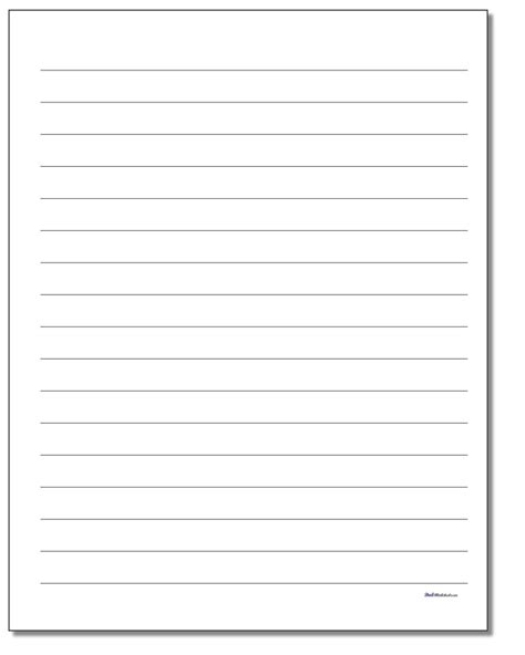 Wide Ruled Printable Paper