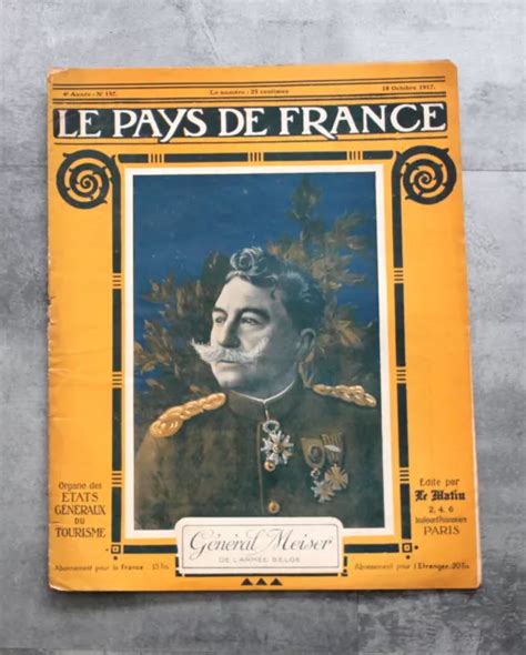 Ancien Journal Le Pays De France E Annee N Octobre