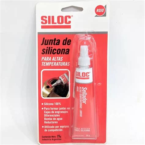 Sellador Forma Juntas Alta Temperatura Siloc Rojo 25gs