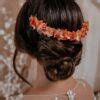 Headband Art déco à éventails et perles couleur nude mariage années folles Mes tites lilis