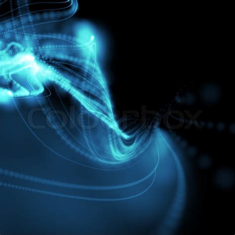 Blue abstract smooth chaotic background ... | Stock image | Colourbox