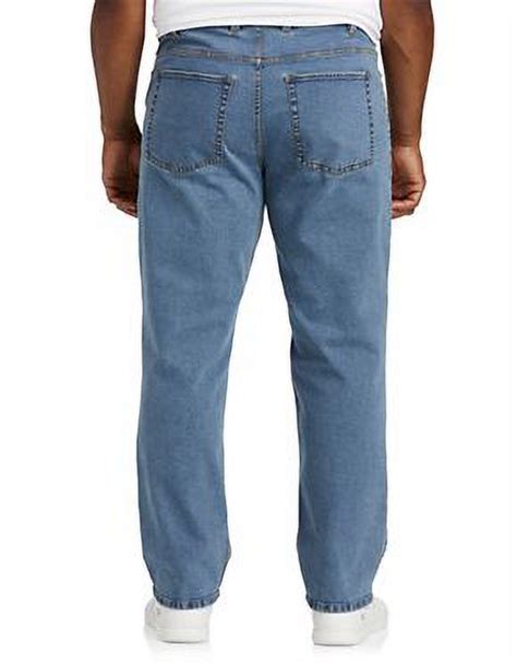 Big And Tall Essentials By Dxl Men S Relaxed Fit Jeans Light Wash 50w X 32l