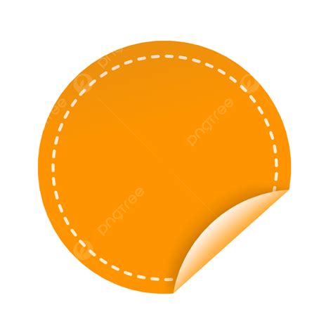 Round Labels Clipart Transparent Png Hd Round Sticker Label Orange