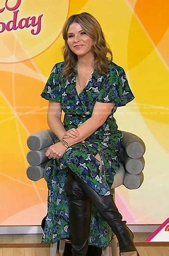 Wornontv Jennas Green Floral Print Dress On Today Jenna Bush Hager