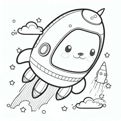 Rocket Coloring Page Stock Photos, Images and Backgrounds for Free Download