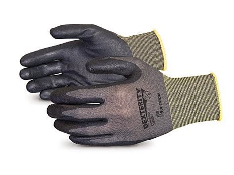 Superior S Bfnt Dexterity Nt Nylon String Knit Glove With Foam Nitrile