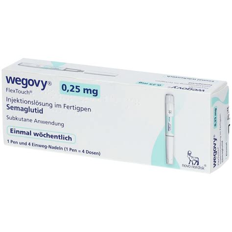 WEGOVY 0 25 Mg FlexTouch Injektionslsg Fertigpen 1x1 5 Ml Mit Dem E