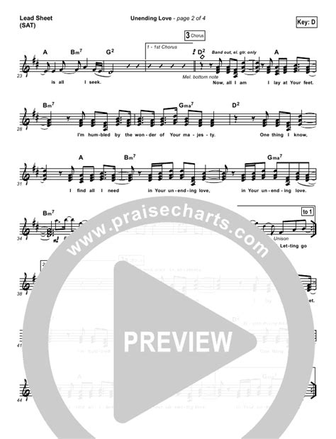 Unending Love Sheet Music Pdf Hillsong Worship Praisecharts