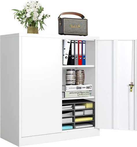 Pataku Metal Storage Cabinet Lockable Steel Storage Cabinet with Doors ...