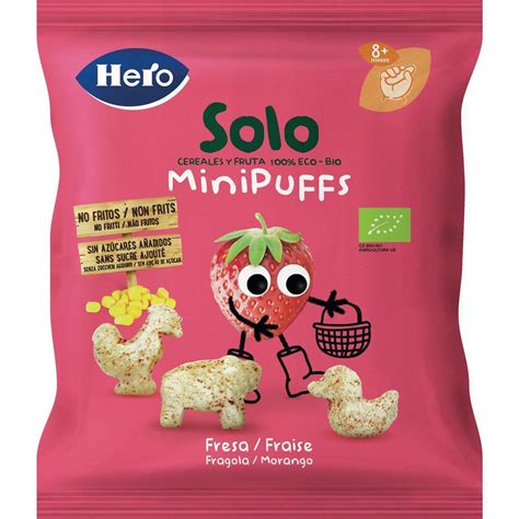 Acheter Hero Solo Snack Mini Puff Fraise Bio B B D S Mois G