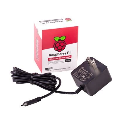 Official Raspberry Pi 4 Power Supply (USB-C) - Black