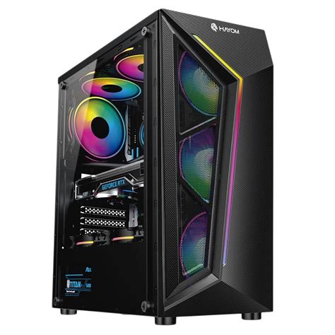 Gabinete Gamer Hayom GB1722 Mid Tower LED RGB ATX Lateral Em Vidro