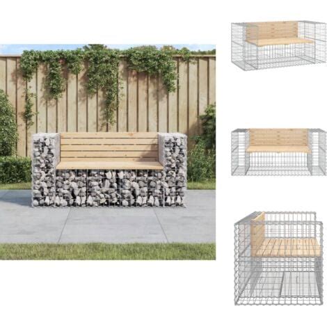 Gartenb Nke Living Gartenbank Aus Gabionen X X Cm Massivholz