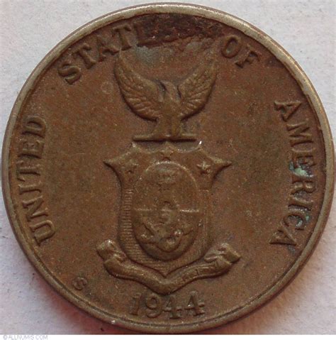 5 Centavos 1944 S, U.S. Territory - Commonwealth (1935-1946 ...