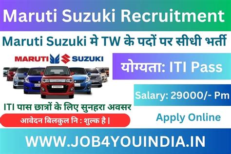 Maruti Suzuki Tw Bharti Tw Open Campus Placement Drive Job You India