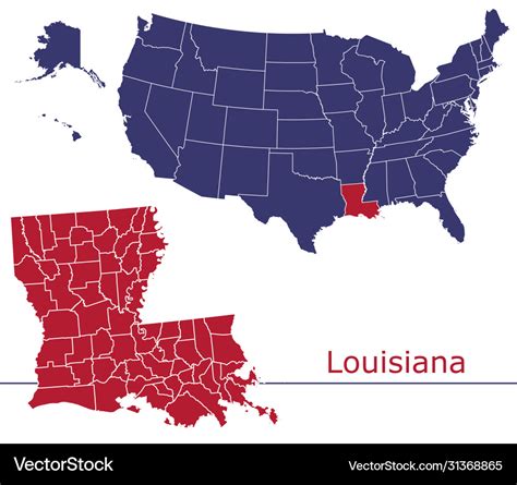 Louisiana On Us Map - Viole Jesselyn