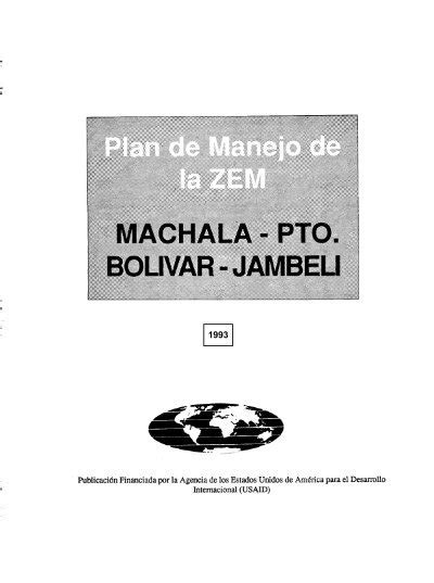 Plan De Manejo De La Zem Machala Puerto Bolivar Isla Jambeli