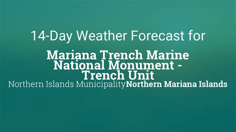 Mariana Trench Marine National Monument - Trench Unit, Northern Mariana ...