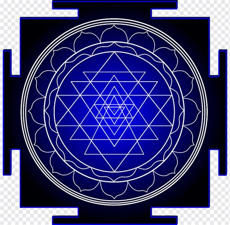 Símbolo de sri yantra mandala saraswati diverso púrpura azul png