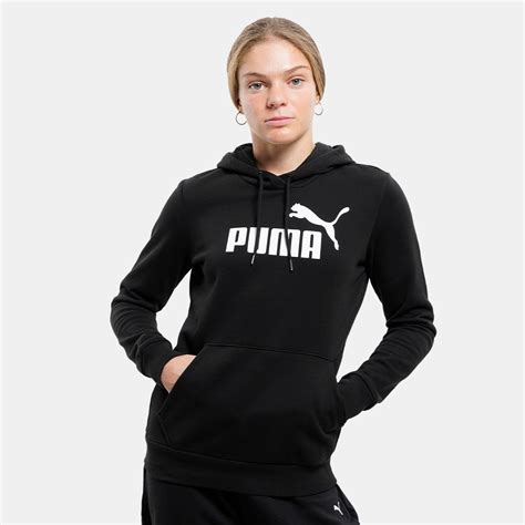 Puma Essentials Logo Womens Hoodie Black 586788 01