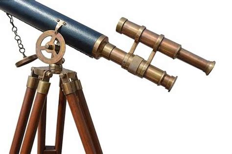 Antique Finish Brass Telescope With Tripod Stand Collectible Marine