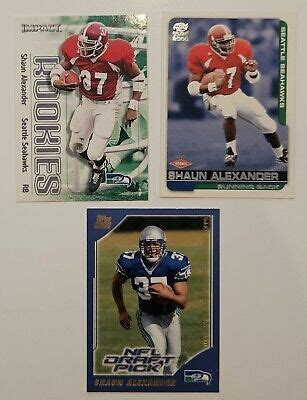 3 2000 Topps More Shaun Alexander Rookie Rc Card Lot NFL NCAA