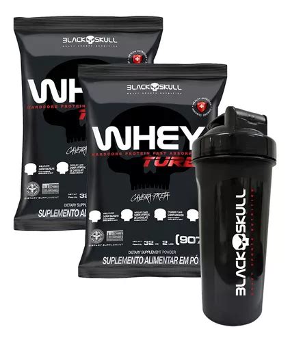 Combo 2x Refil Whey Turbo 907g Brinde Black Skull Parcelamento