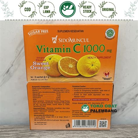 Jual Sidomuncul Vitamin C Mg Ekstrak Sweet Orange Sachet Gr