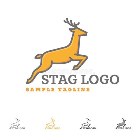 Jumping Stag Stock Vector Illustration Of Color Domination 95521600