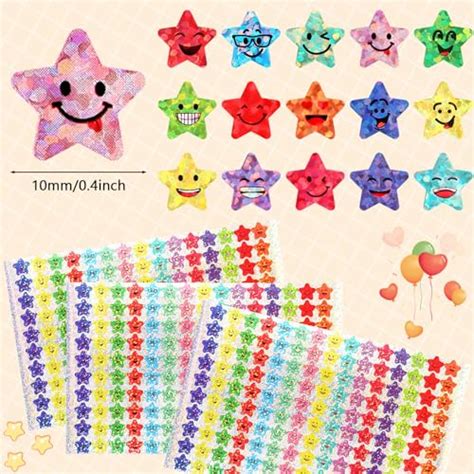 Snapklik Pcs Small Star Stickers Designs Happy Smile Face