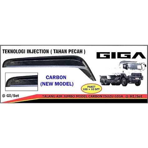 Jual Talang Air Mobil Jumbo Model Giga Carbon Anti Pecah Canter Hino