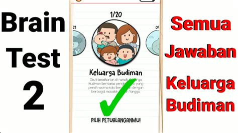 Kunci Jawaban Brain Test 2 Keluarga Budiman 1 20 YouTube