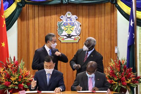 Primer Ministro De Las Islas Salomón Manasseh Sogavare Se Reúne Con Wang Yi