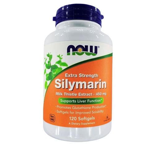 Giải độc gan Silymarin Milk Thistle Extract 450mg 120 Viên Now