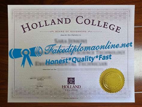 How much to buy a fake Holland College diploma in Canada