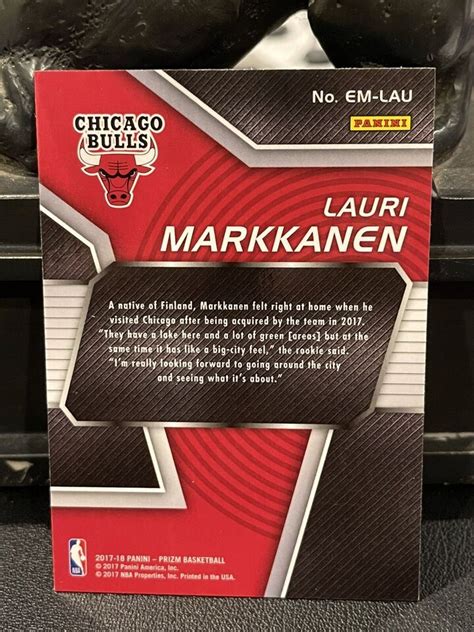 2017 Panini Prizm Emergent EM LAU Lauri Markkanen Utah Jazz Rookie RC