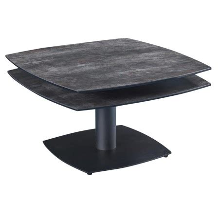 Tables Basses Tonga C Ramique Graphite Plateau Pivotant