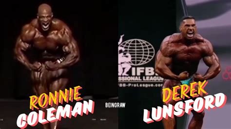 Ronnie Coleman Vs Derek Lunsford Physique Comparison At