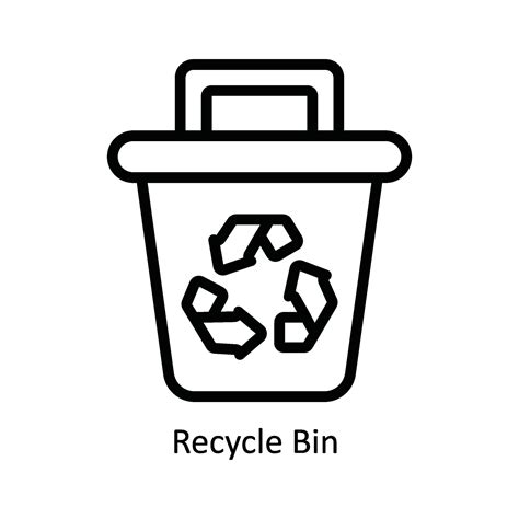 reciclar compartimiento vector contorno icono diseño ilustración