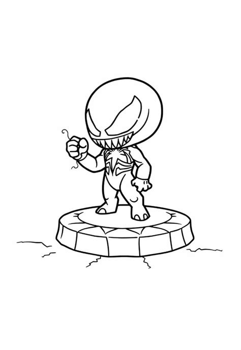 Venom Desenho Infantil - Desenhos de Venom Baby para colorir - Bora Colorir